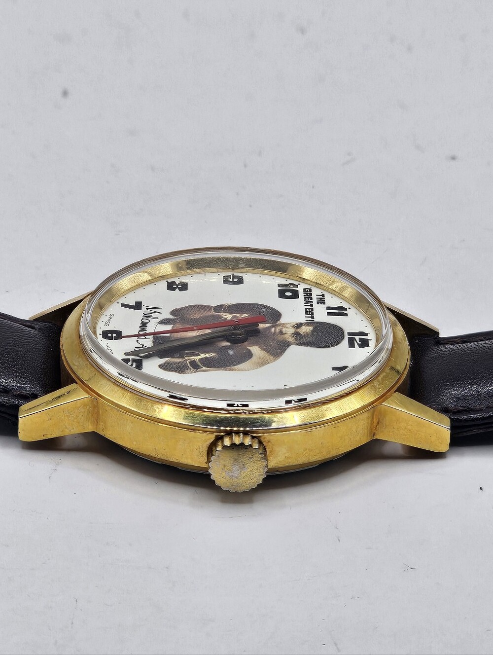 Vintage "THE GREATEST " MUHAMMAD ALI Depraz Watch Swiss Made Mechanical Working - Picture 4 of 7